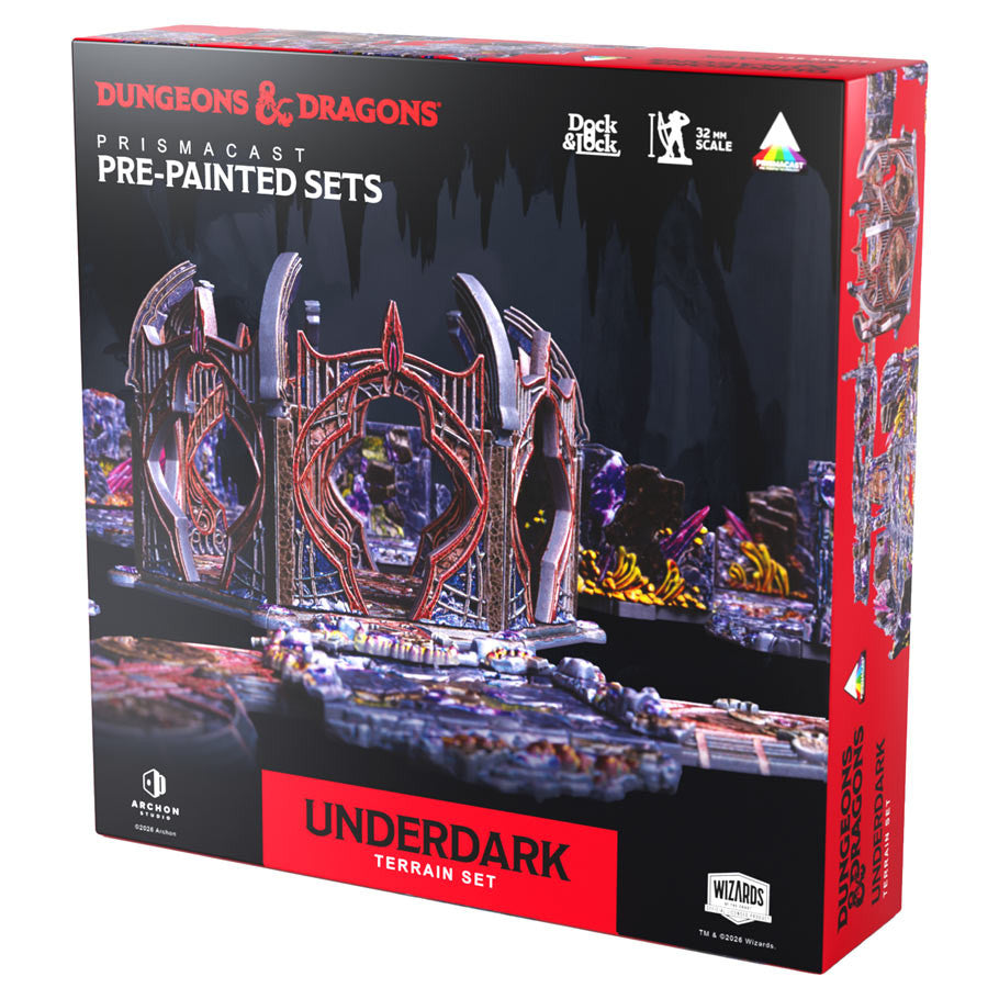 (BSG Certified USED) Dungeons & Dragons: Prismacast Pre-Painted Sets - Underdark: Terrain Set