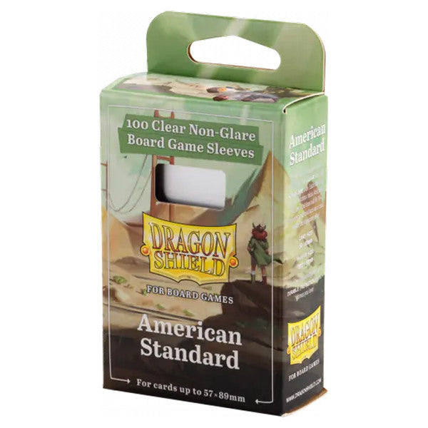 Dragon Shield: Non-Glare Board Game Sleeves - Matte Clear: American Standard (100)