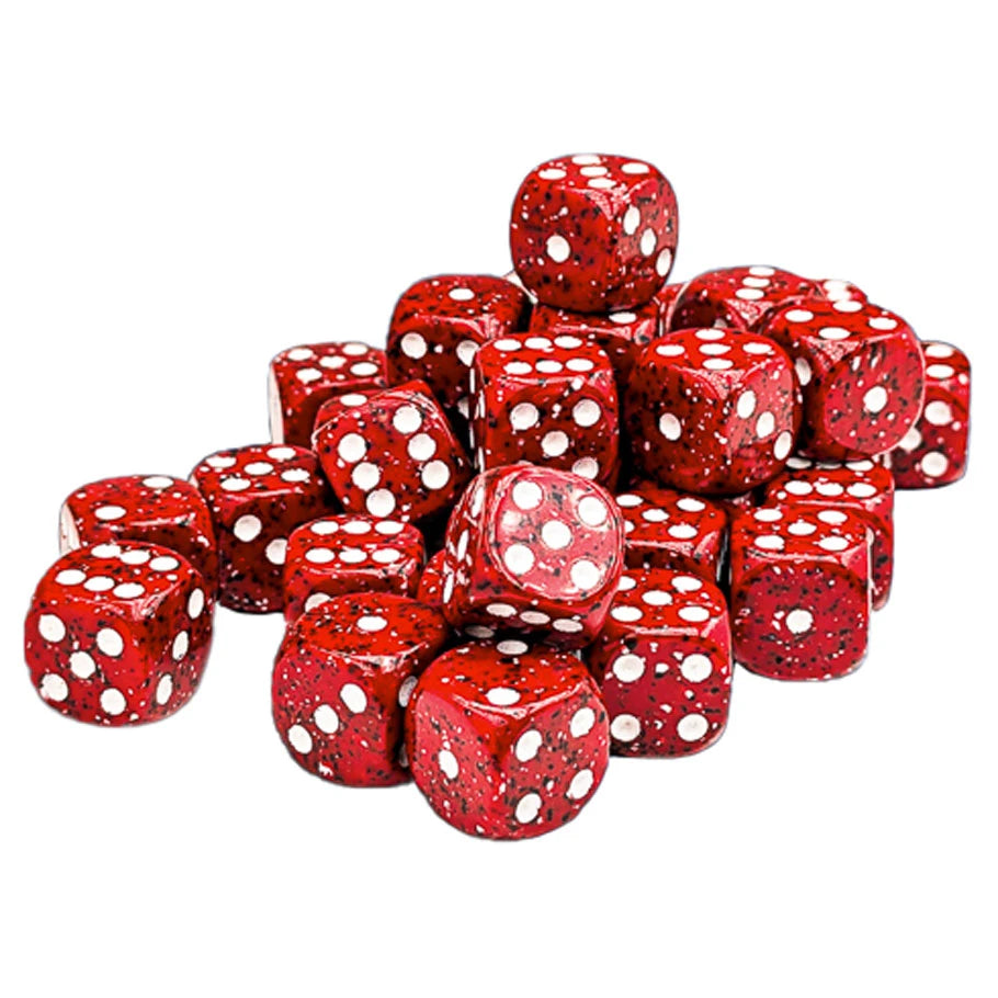 Speckled: 12 mm D6 - Lava Stone (36 dice)