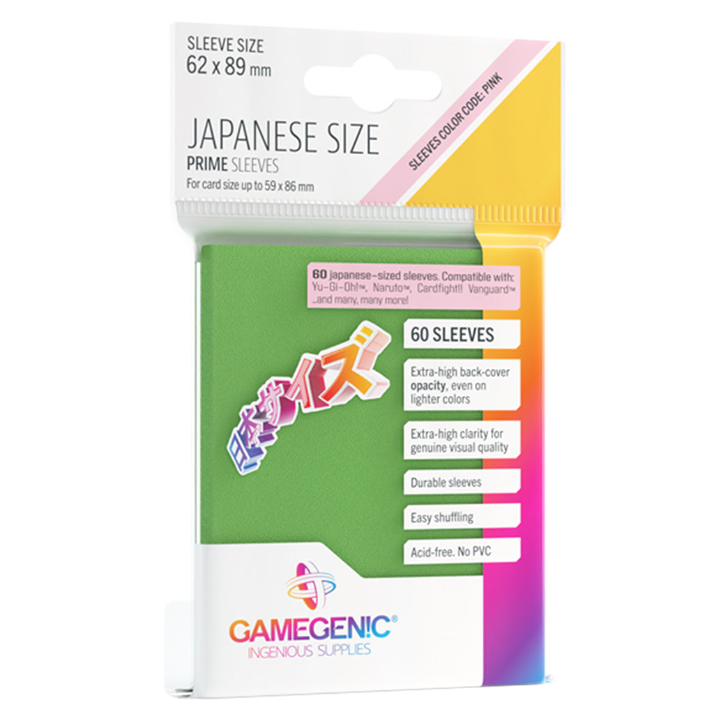 Prime Sleeves - Japanese Size: Green (60 sleeves)