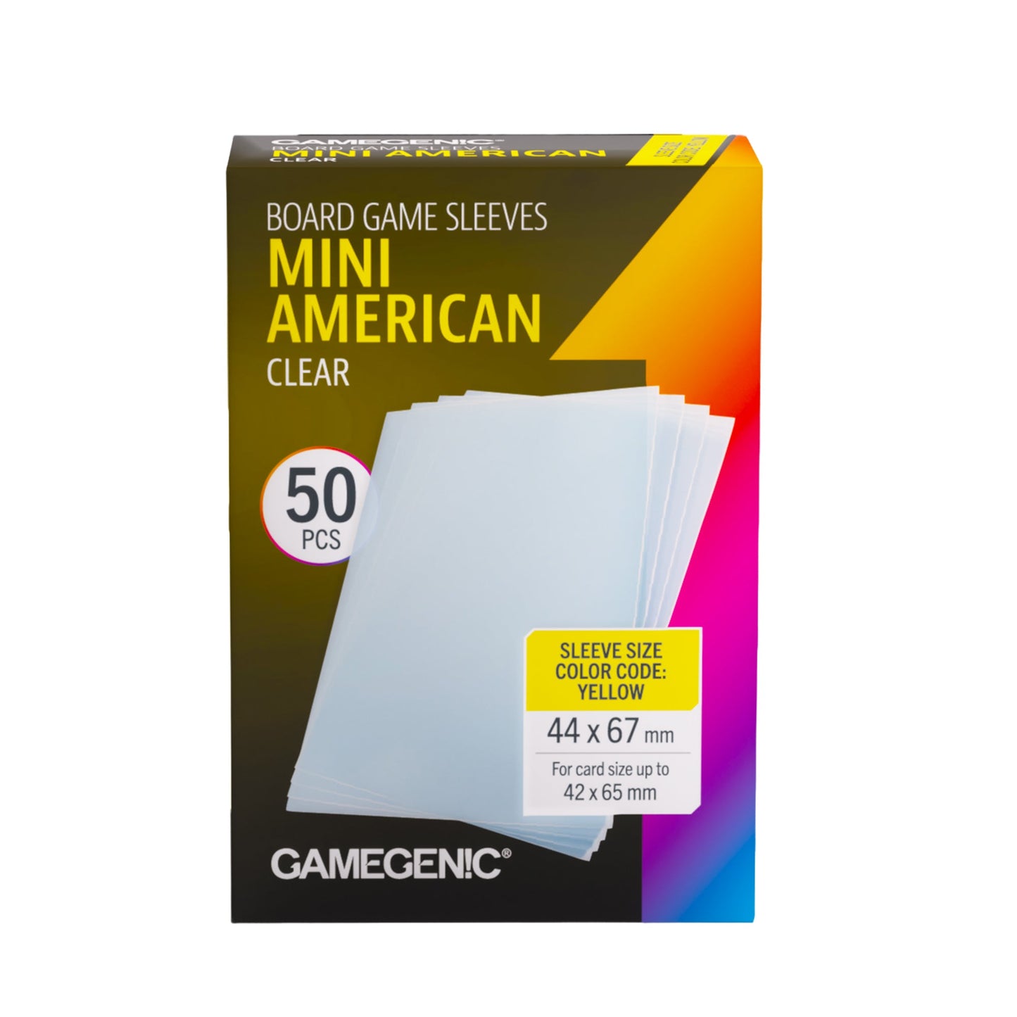 Board Game Sleeves: Clear - Mini American