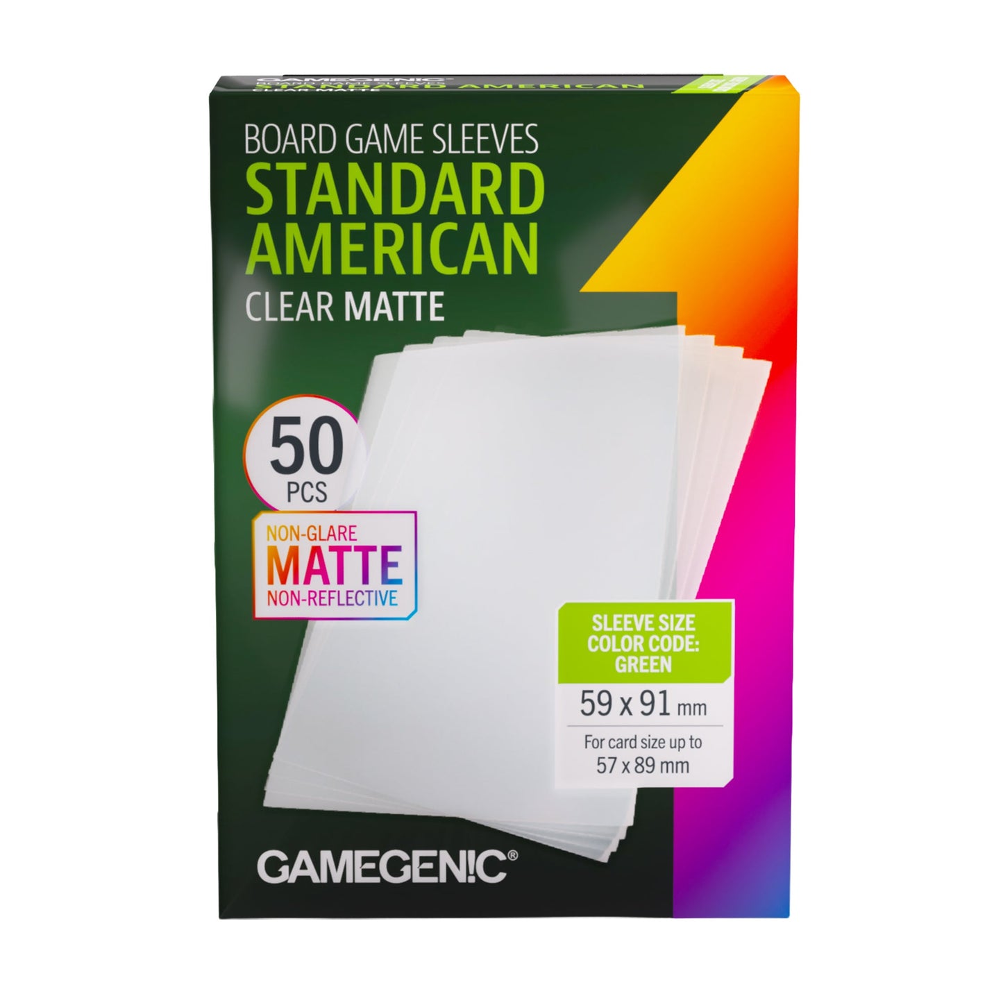 Board Game Sleeves: Clear Matte - Standard American