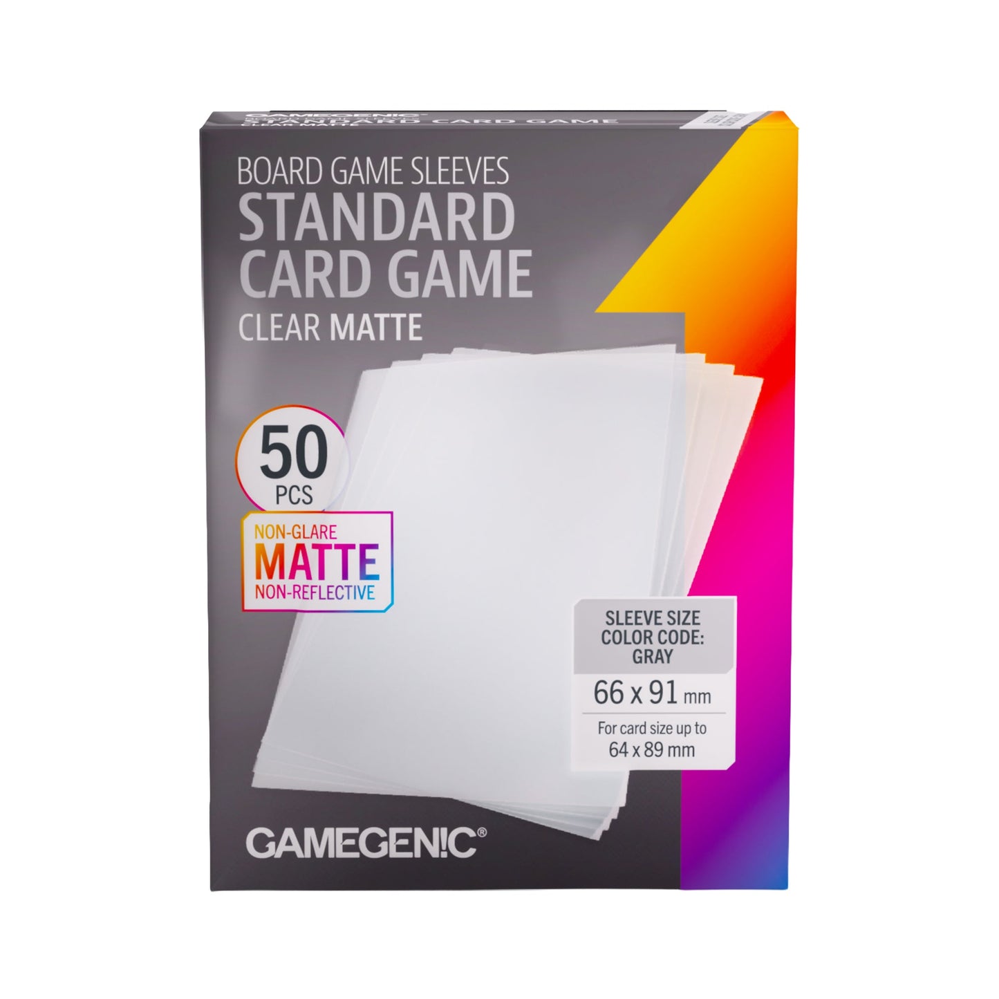 Board Game Sleeves: Clear Matte - Standard Card Game