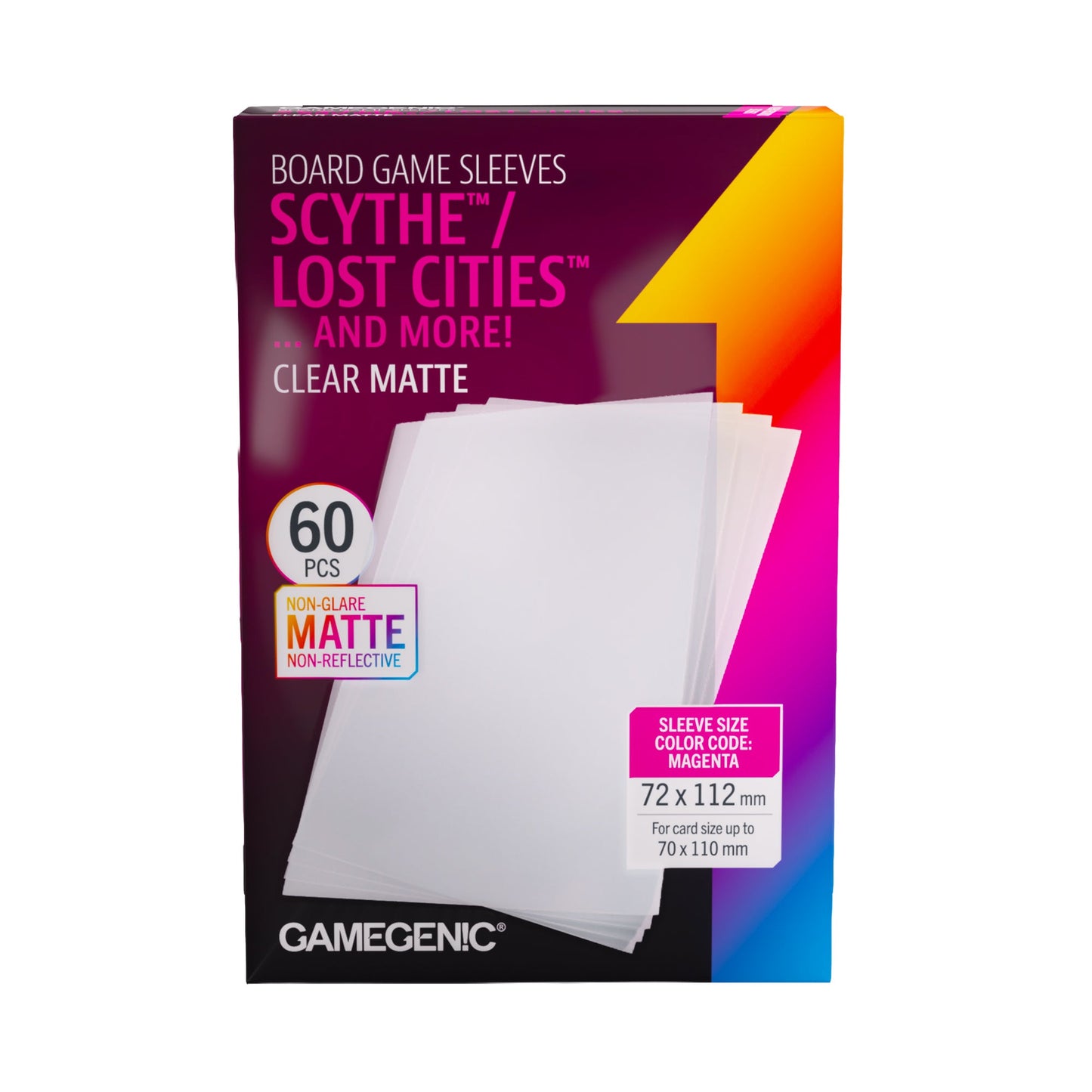 Board Game Sleeves: Clear Matte - Scythe/ Lost Cities