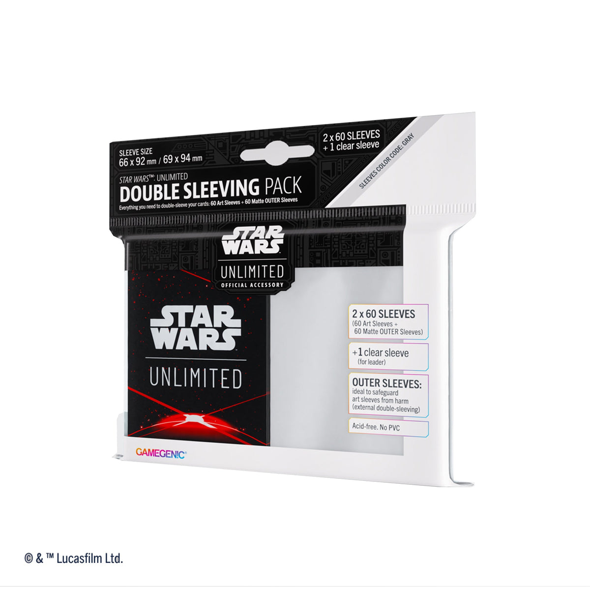 Star Wars: Unlimited Double Sleeving Pack - Space Red (121 sleeves)
