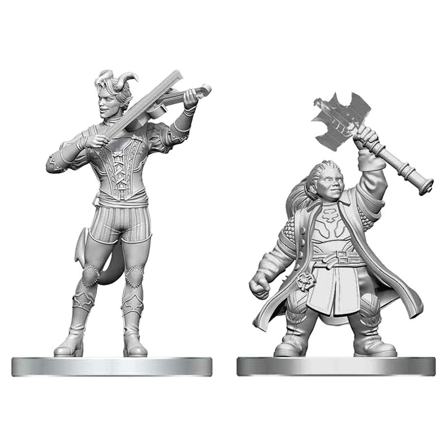 Nolzur's Marvelous Unpainted Miniatures - Tiefling Bard & Dwarf Cleric (90885)