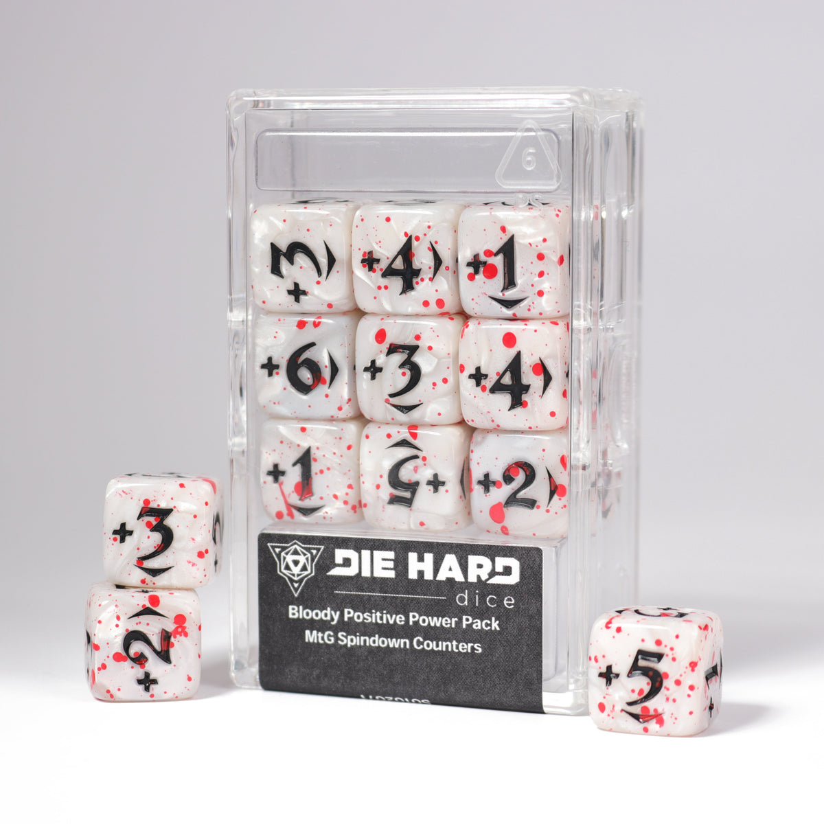 MtG Spindown Counters - Bloody Positive Power Pack: White (9 dice)