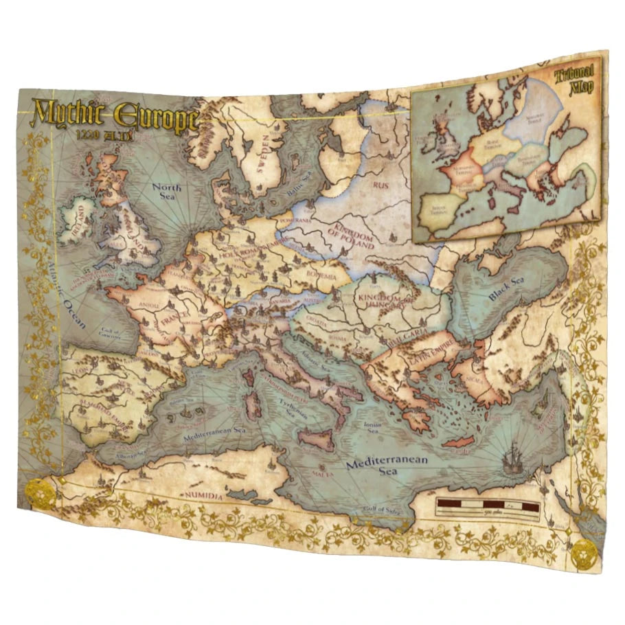Ars Magica - Mythic Europe Fabric Map