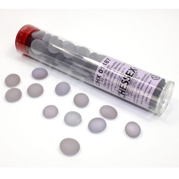 Crystal Lilac Frosted Glass Stones in 5.5' Tube (40)
