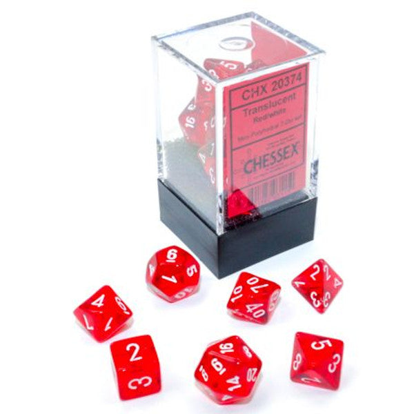 Translucent: Mini Poly - Red/White (7)