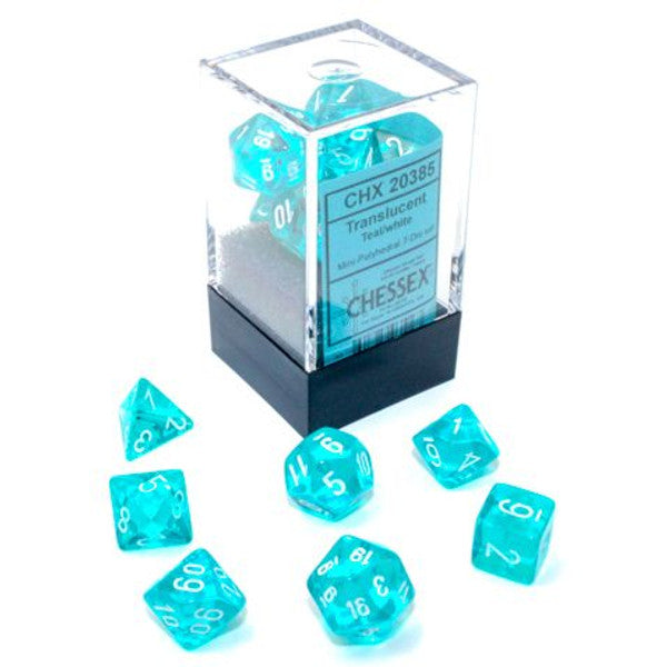 Translucent: Mini Poly - Teal/White (7)