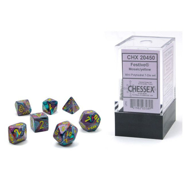 Festive: Mini Poly - Mosaic/Yellow Black Light Reactive (7)