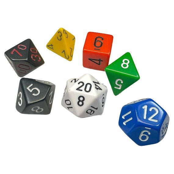 Nostalgia Opaque GM and Beginner Player Polyhedral 7-Die Set