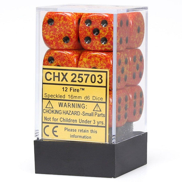 Speckled: 16mm D6 - Fire (12)