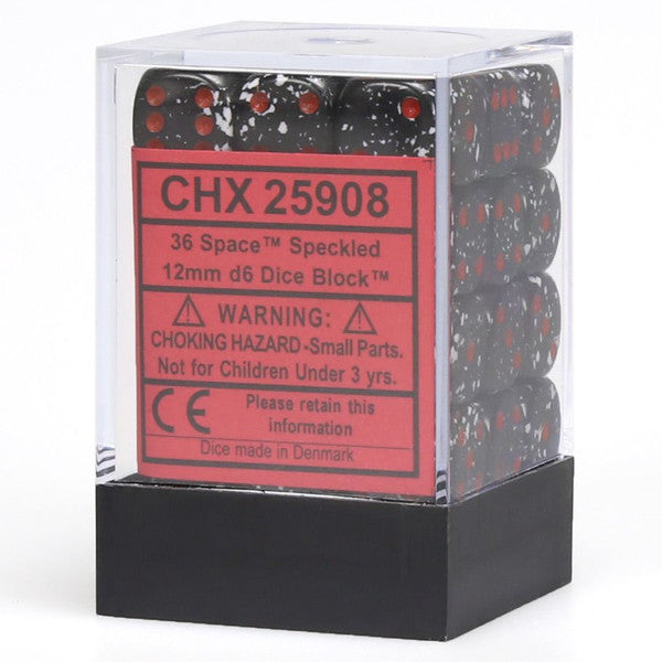 Speckled: 12mm D6 - Space (36)