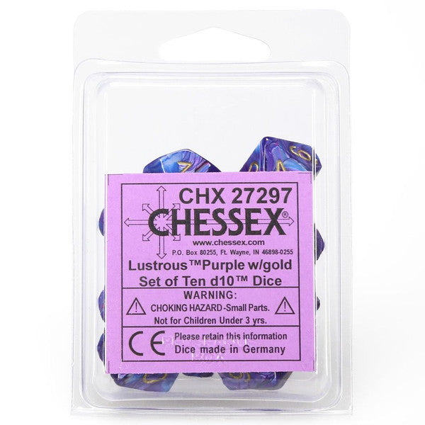 Lustrous: D10 - Purple/Gold (10 dice)