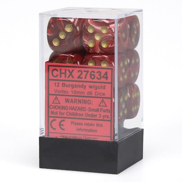 Vortex: 16mm D6 - Burgundy/Gold/Black (12)