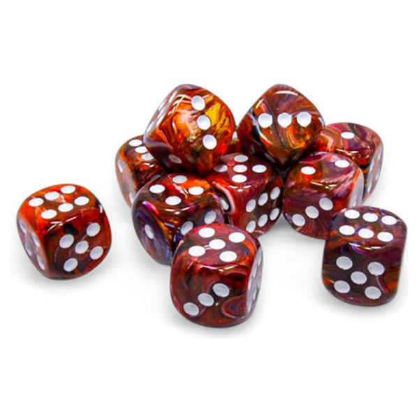 Festive: 16 mm D6 - Symphony/White (12 dice)