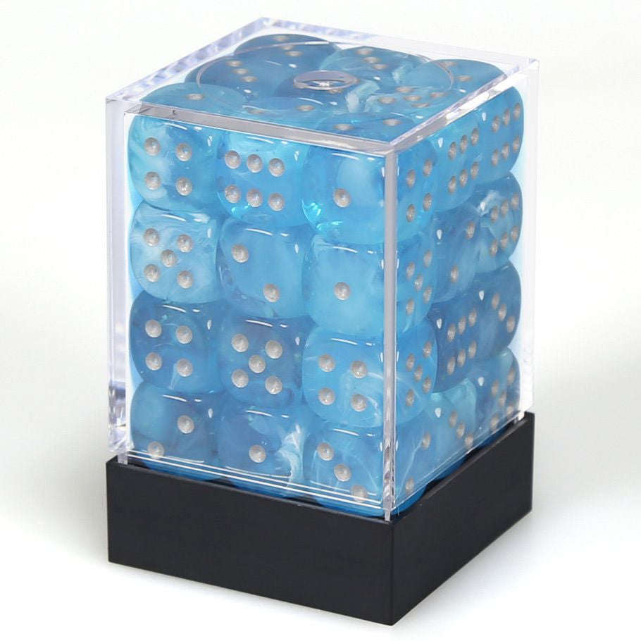 Luminary: 12mm D6 - Sky/Silver (36)
