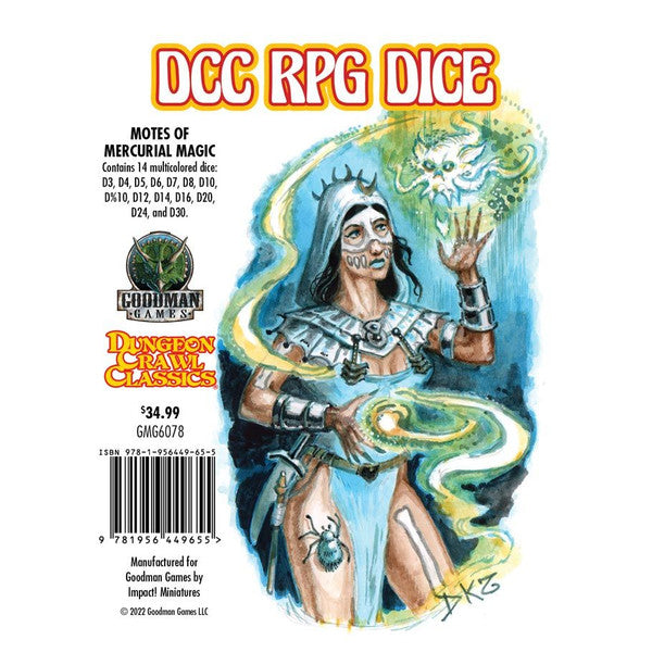 DCC Dice - Motes of Mercurial Magic (14 dice set)