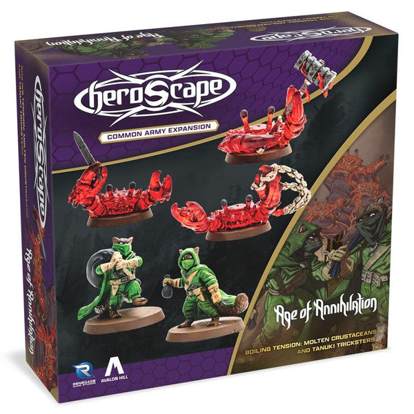 (BSG Certified USED) Heroscape: Age of Annihilation - Boiling Tension: Molten Crustaceans & Tanuki Tricksters