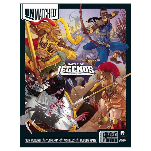(BSG Certified USED) Unmatched: Battle of Legends - Volume 2: Sun Wukong, Yennenga, Achilles & Bloody Mary
