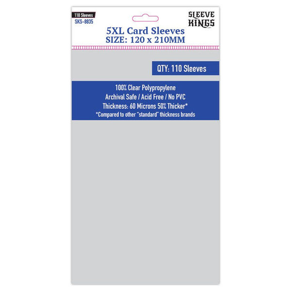 Sleeve Kings - 5XL Game Card Sleeves (120 x 210 mm, 110 sleeves)