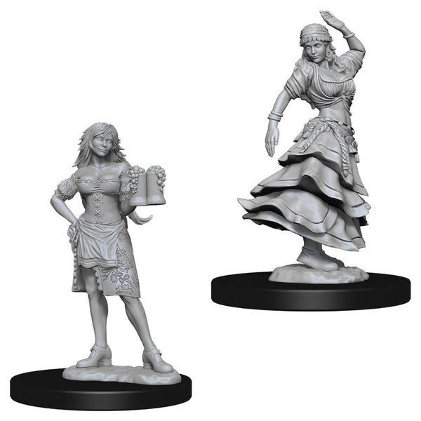 Pathfinder: Deep Cuts Unpainted Miniatures - Bartender & Dancing Girl