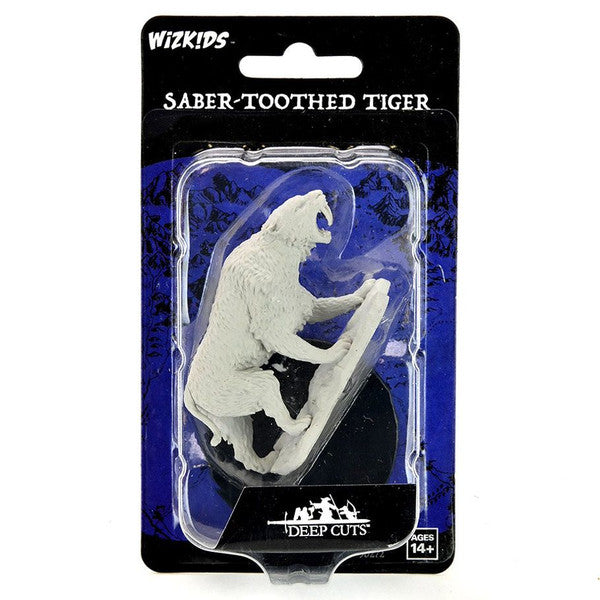 Wizkids: Deep Cuts Unpainted Miniatures - Saber-Toothed Tiger