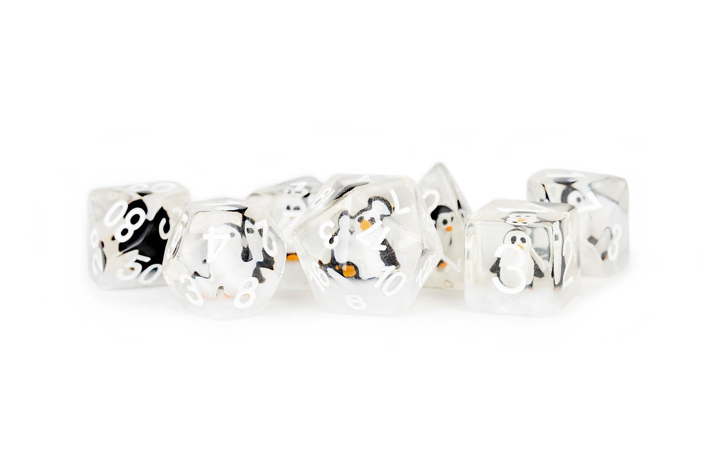 16mm Resin Poly Dice Set - Penguin Dice (7)