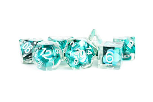 16mm Resin Poly Dice Set - Mermaid Scales (7)