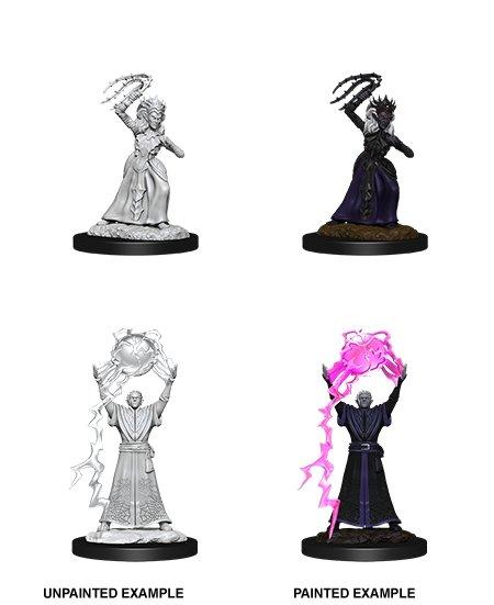 Nolzur's Marvelous Unpainted Miniatures - Drow Mage & Drow Priestess