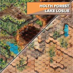 BattleTech - Battle Mat: Battle of Tukayyid - Holth Forest (CGB) / Lake Losiije (CNC)