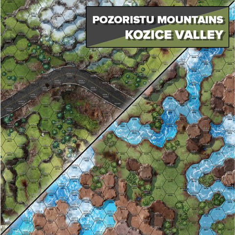 BattleTech - Battle Mat: Battle of Tukayyid - Pozoristu Mountains (CW) / Kozice Valley (CDS)