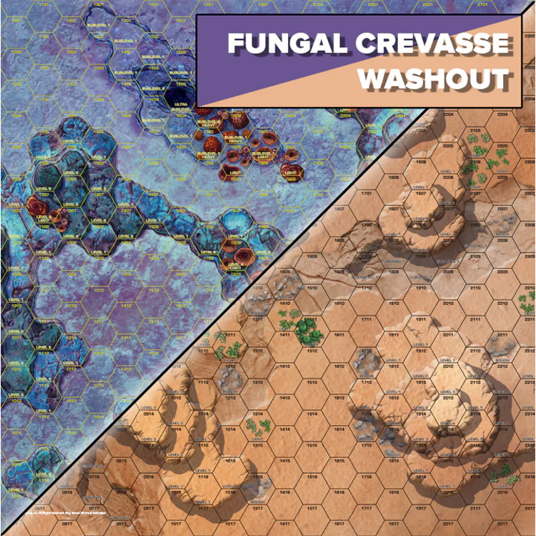 BattleTech - Battle Mat: Alien Worlds - Fungal Crevasse / Washouts