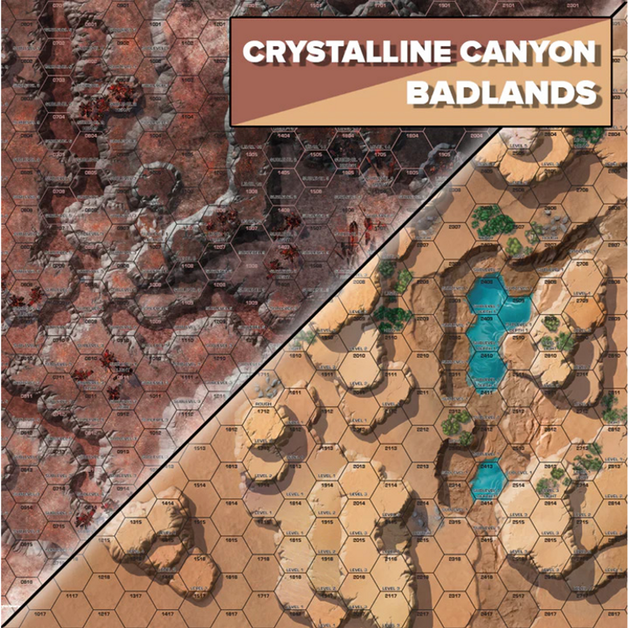 BattleTech - Battle Mat: Alien Worlds - Crystalline Canyon / Badlands