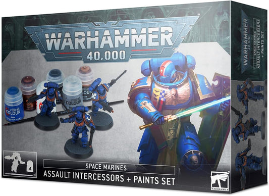 Warhammer: 40,000 - Space Marines: Assault Intercessors + Paints Set