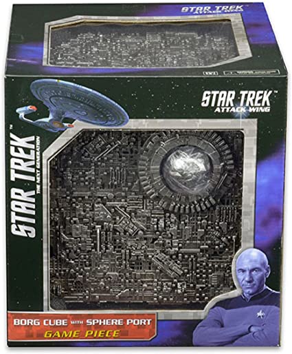 (BSG Certified USED) Star Trek: Attack Wing - Borg Cube w/ Sphere Port Premium Figure
