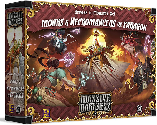 (BSG Certified USED) Massive Darkness 2 - Heroes & Monster Set: Monks & Necromancers vs. Paragon