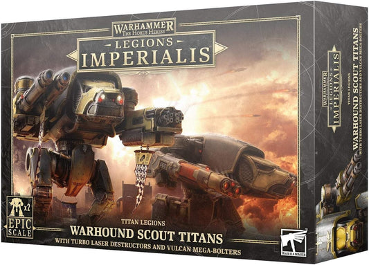 Warhammer: The Horus Heresy - Legions Imperialis:  Titan Legions - Warhound Scout Titans w/ Turbo Laser Destructors and Vulcan Mega-Bolters