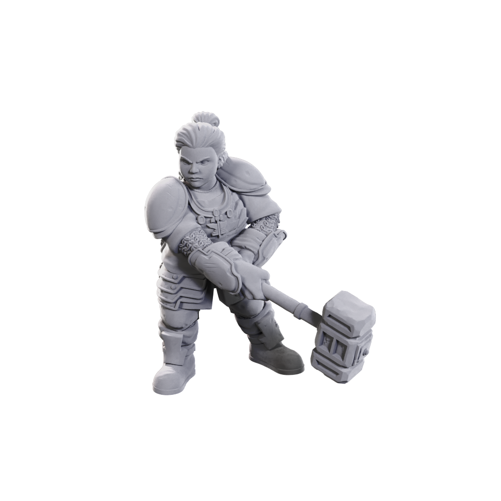Nolzur's Marvelous Unpainted Miniatures - Limited Edition 50th Anniversary - Dwarves (90733) - Unpainted sculpt view 2