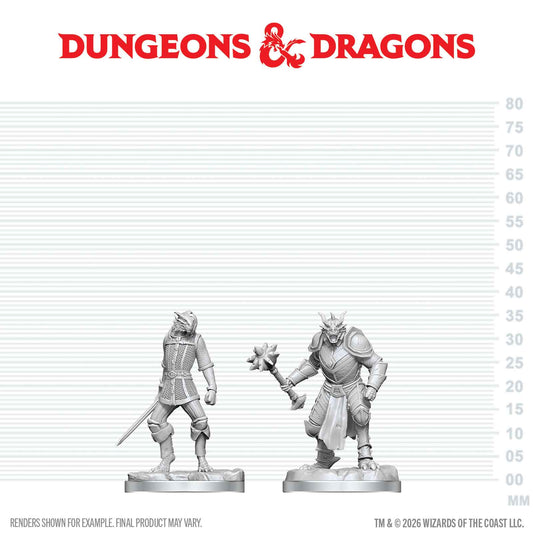 Nolzur's Marvelous Unpainted Miniatures - Dragonborn Paladin & Dragonborn Squire