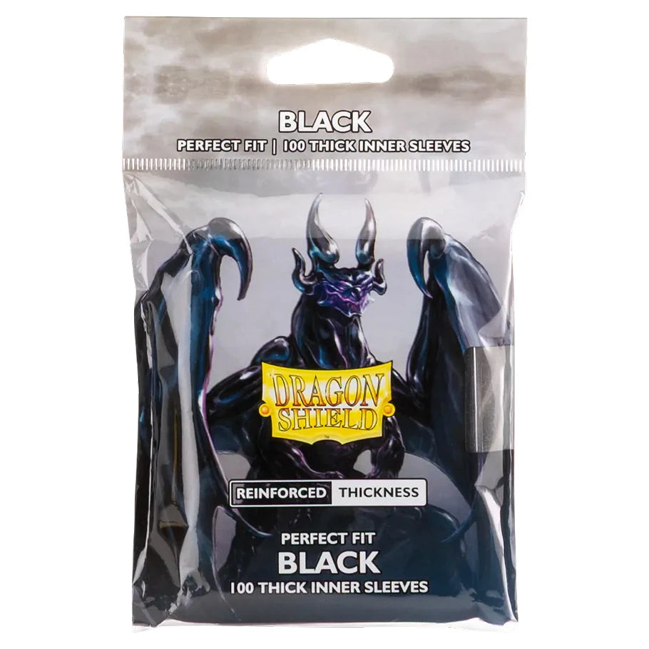 Dragon Shield - Perfect Fit Thick Inner: Black (100 sleeves)
