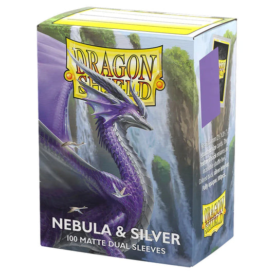 Dragon Shield - Matte Dual: Nebula & Silver (100 sleeves)