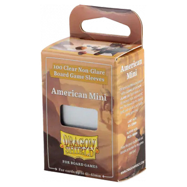 Dragon Shield: Non-Glare Board Game Sleeves - Matte Clear: American Mini (100)
