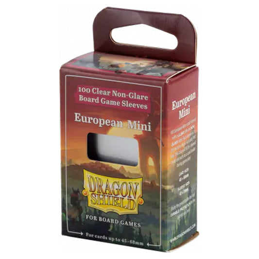 Dragon Shield: Non-Glare Board Game Sleeves - Matte Clear: European Mini (100)
