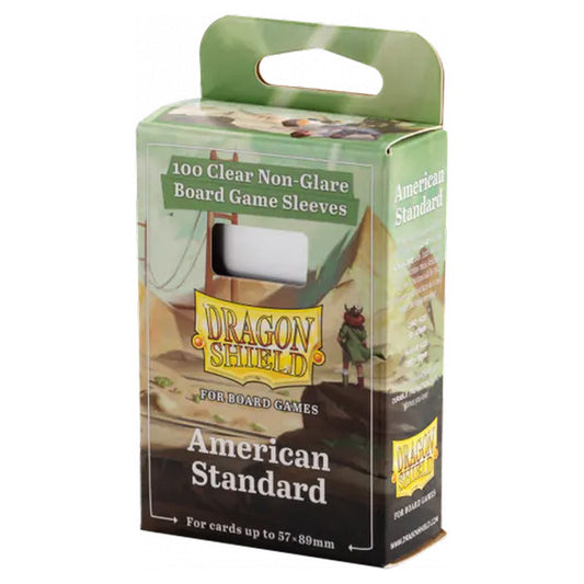 Dragon Shield: Non-Glare Board Game Sleeves - Matte Clear: American Standard (100)