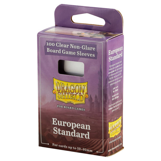 Dragon Shield: Non-Glare Board Game Sleeves - Matte Clear: European Standard (100)