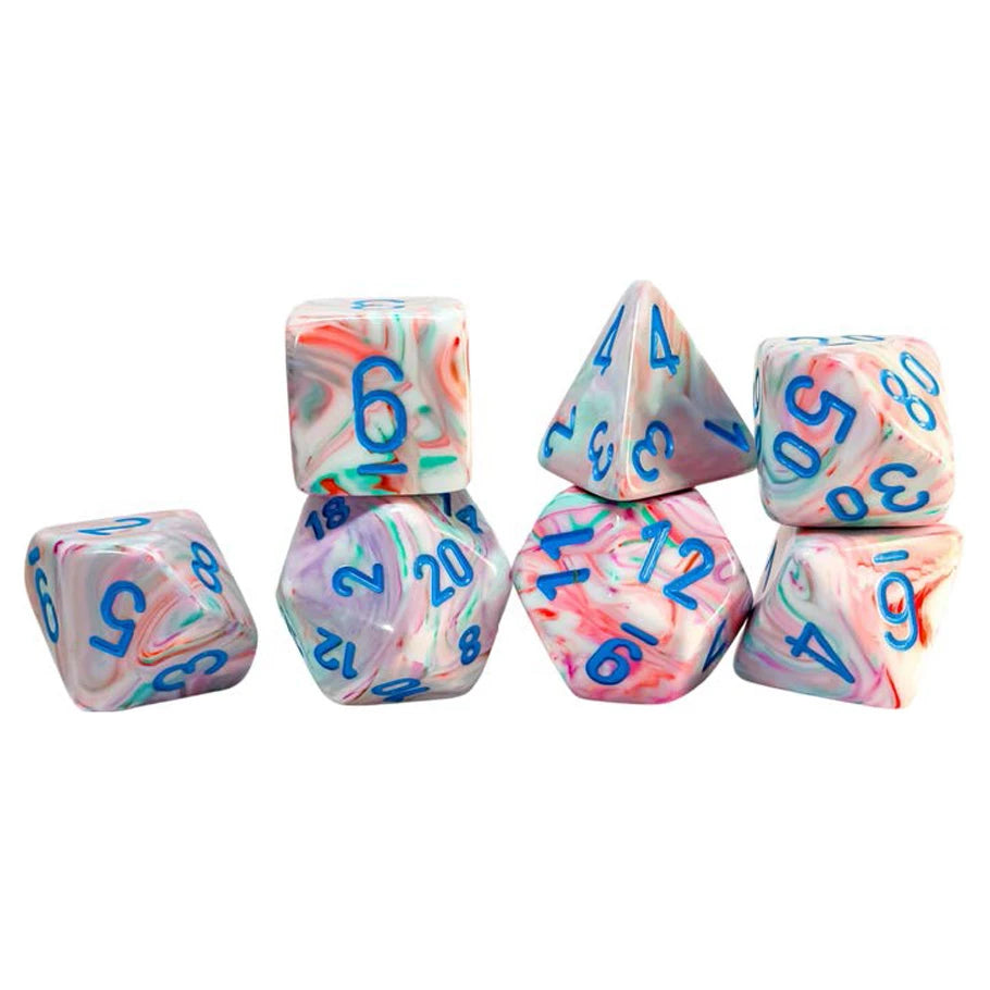 Festive: Mega Poly - Hedrals: Pop Art/Blue (7 dice)