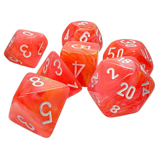 Festive: Mega Poly - Hedrals: Dahlia/White (7 dice)